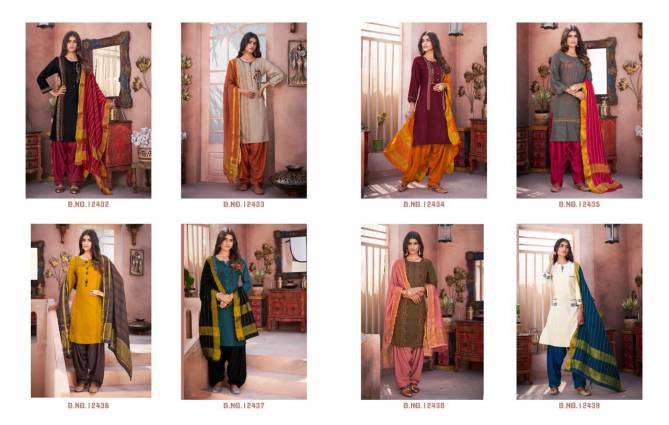 KALAROOP AVENUE PATIYALA Latest Fancy Casual Wear Heavy Flex Rayon With Embroidered Work Readymade Salwar Suit Collection